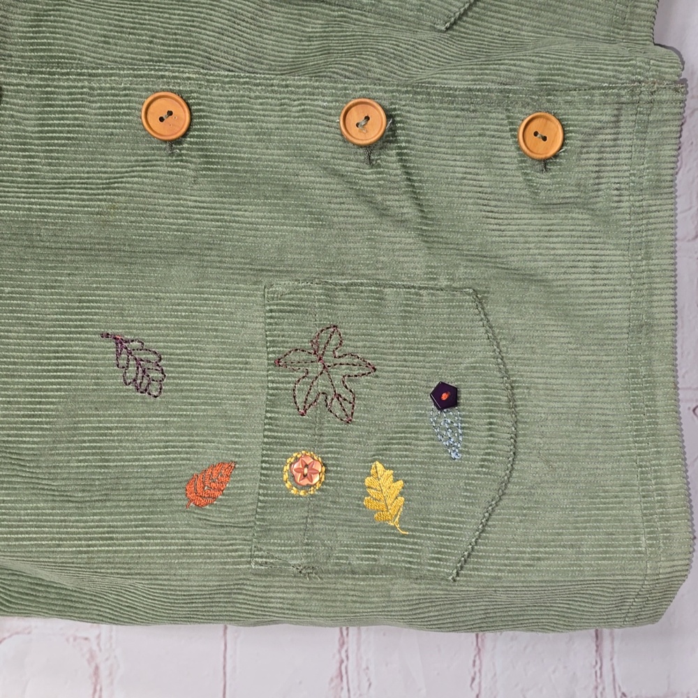 VTG Baxter & Wells Cotton Green Corduroy Fall Vest Womens Size Large - Picture 4 of 14